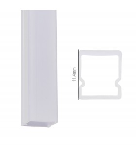 Perfíl de Policarbonato para LEDS Instalación Exterior IP68 - Difusor Opal -Tira de 2 Metros
