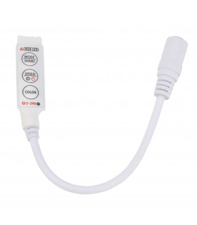Controlador Mini para Tiras de LEDs RGB 12-24VDC hasta 144W