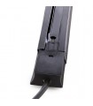 Carril para Focos de LEDs 1M Color Negro con Conector