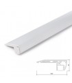 Perfíl de Aluminio para LEDS Iluminación Escaleras  con Difusor Opal - Tira de 1 Metro