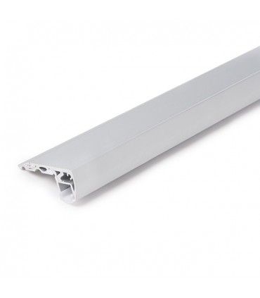 Perfíl de Aluminio para LEDS Iluminación Escaleras  con Difusor Opal - Tira de 1 Metro