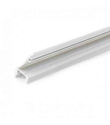Perfíl de Aluminio para LEDS Instalación en Paredes - Difusor Opal - Tira de 1 Metro