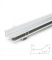 Perfíl de Aluminio para LEDS Instalación en Escaleras - Difusor Opal -Tira de 1 Metro