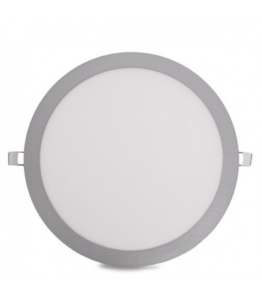 Placa de LEDs Circular ECOLINE 295m 25W 2000Lm 30.000H Aro Color Plata