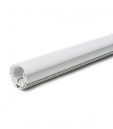 Perfíl de Aluminio para  Tiras de LEDS - Barra Armario - Difusor Opal -Tira de 2 Metros