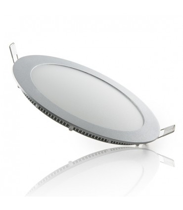 Placa de LEDs Circular ECOLINE 192mm 15W 1170Lm 30.000H Aro Color Plata