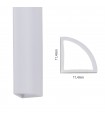 Perfíl de Policarbonato para LEDS Instalación Exterior IP68 - Difusor Opal -Tira de 2 Metros