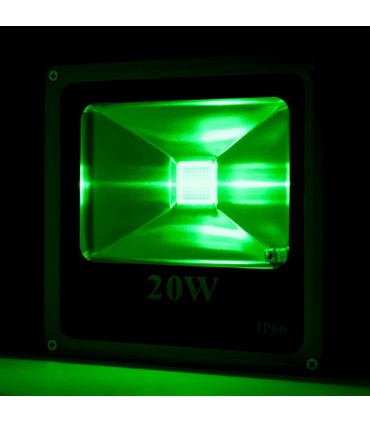 Foco Proyector de LEDs para Exterior ECOLINE 20W RGB con Mando a Distancia