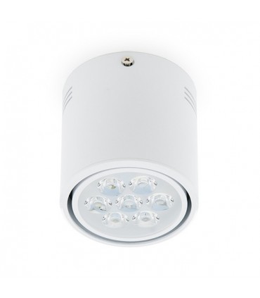 Foco Downlight de Superficie de LEDs Cuerpo Blanco 7W 700Lm 30.000H
