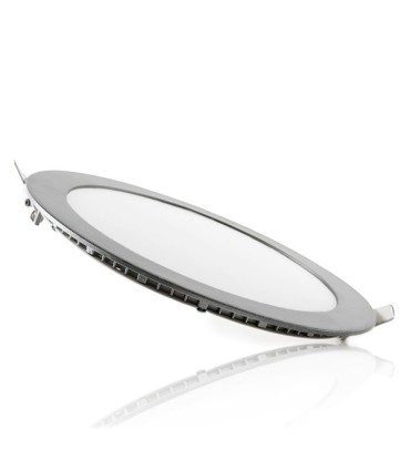 Placa de LEDs Circular ECOLINE 295m 25W 2000Lm 30.000H Aro Color Plata