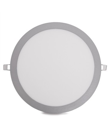 Placa de LEDs Circular ECOLINE 295m 25W 2000Lm 30.000H Aro Color Plata