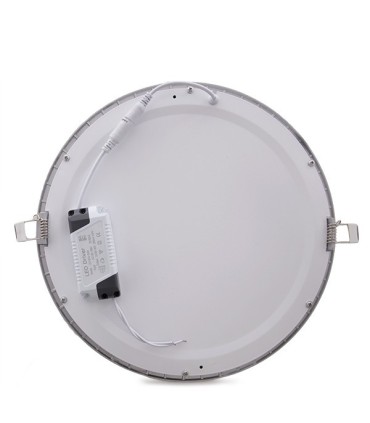 Placa de LEDs Circular ECOLINE 295m 25W 2000Lm 30.000H Aro Color Plata