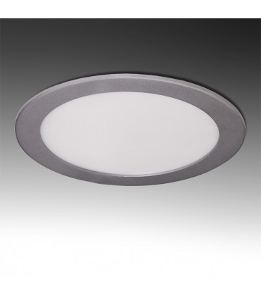 Placa de LEDs Circular ECOLINE 192mm 15W 1170Lm 30.000H Aro Color Plata