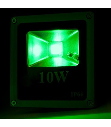 Foco Proyector de LEDs para Exterior ECOLINE 10W RGB con Mando a Distancia