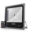 Foco Proyector de LEDs para Exterior ECOLINE 50W RGB con Mando a Distancia