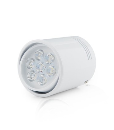 Foco Downlight de Superficie de LEDs Cuerpo Blanco 7W 700Lm 30.000H