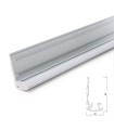 Perfíl para Iluminación Escaleras - Gomas Antideslizantes - Difusor Opal - Tira de 1 Metro