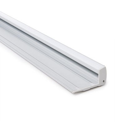 Perfíl para Iluminación Escaleras - Gomas Antideslizantes - Difusor Opal - Tira de 1 Metro
