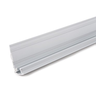 Perfíl para Iluminación Escaleras - Gomas Antideslizantes - Difusor Opal - Tira de 1 Metro