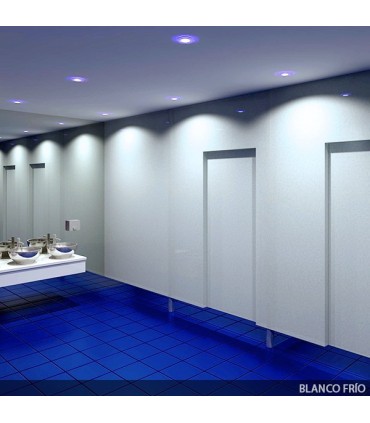 Downlight de LEDs Circular con Cristal DUO (Blanco/Azul) Ø130mm 10W 800Lm 30.000H