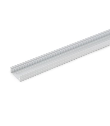 Perfíl de Aluminio para Tira de LEDs Doble - Difusor Opal - Tira de 2 Metros
