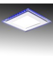 Downlight de LEDs Cuadrado con Cristal DUO (Blanco/Azul) 160x160mm 15W 1200Lm 30.000H