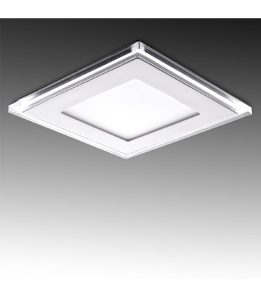 Downlight de LEDs Cuadrado con Cristal DUO (Blanco/Azul) 160x160mm 15W 1200Lm 30.000H