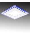 Downlight de LEDs Cuadrado con Cristal DUO (Blanco/Azul) 130x130mm 10W 800Lm 30.000H