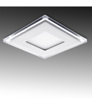 Downlight de LEDs Cuadrado con Cristal DUO (Blanco/Azul) 130x130mm 10W 800Lm 30.000H