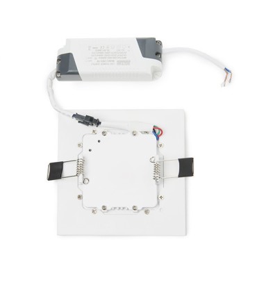 Downlight de LEDs Cuadrado con Cristal DUO (Blanco/Azul) 130x130mm 10W 800Lm 30.000H