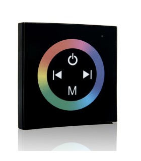 Controlador Empotrable Táctil para Tiras de LEDs RGB 12-24VDC hasta 144/288W