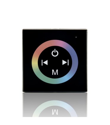 Controlador Empotrable Táctil para Tiras de LEDs RGB 12-24VDC hasta 144/288W