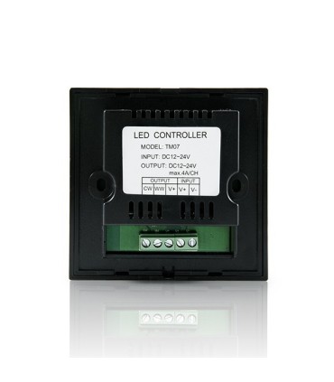 Controlador Empotrable Táctil para Tiras de LEDs DUO (Blanco Frío-Cálido) 12-24VDC hasta 144/288W