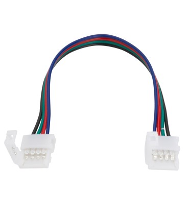 Conector para Tira de LEDs 12/24VDC SMD5050 10mm RGB  4 Vías Doble