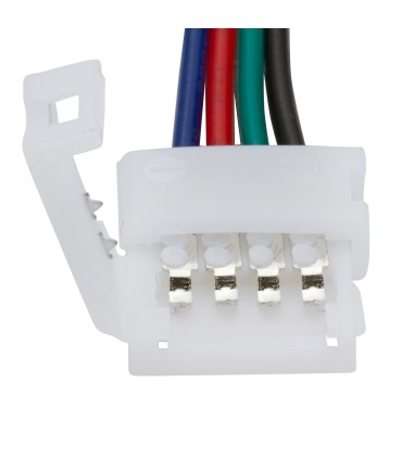 Conector para Tira de LEDs 12/24VDC SMD5050 10mm RGB  4 Vías Doble
