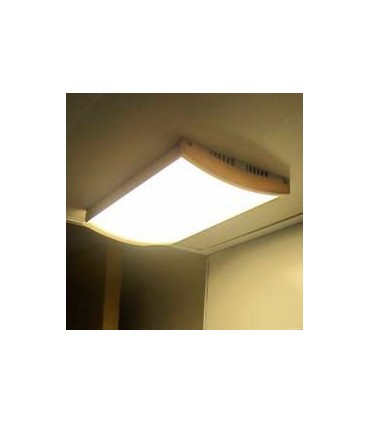 Perfíl/Luminaria de Aluminio para 10 Tiras de LEDS en Paralelo - Difusor Opal -Tira de 1 Metro