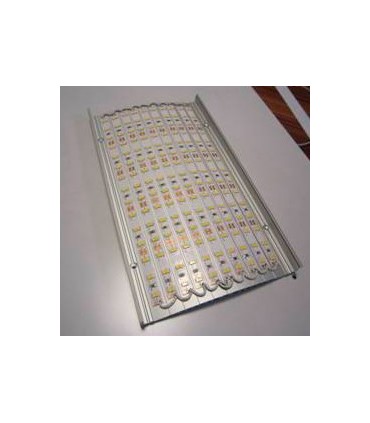 Perfíl/Luminaria de Aluminio para 10 Tiras de LEDS en Paralelo - Difusor Opal -Tira de 1 Metro