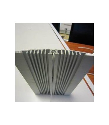 Perfíl/Luminaria de Aluminio para 10 Tiras de LEDS en Paralelo - Difusor Opal -Tira de 1 Metro
