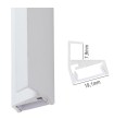 Perfíl de Aluminio para LEDS uso en Estanterías Cristal  Espesor 8mm - Tira de 2 Metros