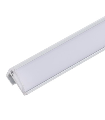 Perfíl de Aluminio para LEDS uso en Estanterías Cristal  Espesor 8mm - Tira de 2 Metros