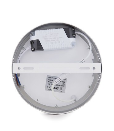 Plafón de Techo de LEDs Circular Cuerpo Cromado Ø169mm 12W 930Lm 30.000H