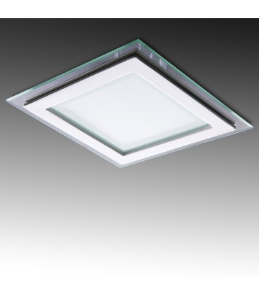 Downlight de LEDs Cuadrado de LEDs con Cristal 200x200mm 18W 1500Lm 30.000H