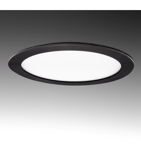 Placa de LEDs Circular Marco Negro 225mm 18W 1380Lm 30.000H