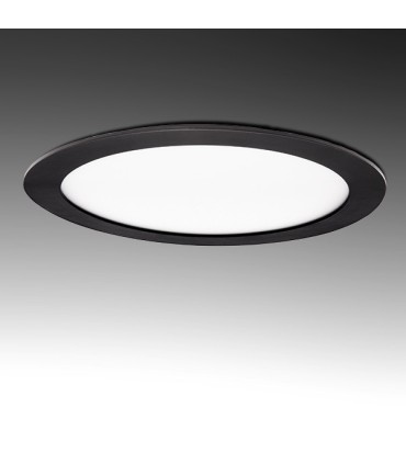 Placa de LEDs Circular Marco Negro 225mm 18W 1380Lm 30.000H