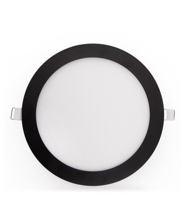Placa de LEDs Circular Marco Negro 225mm 18W 1380Lm 30.000H