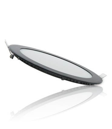 Placa de LEDs Circular Marco Negro 225mm 18W 1380Lm 30.000H