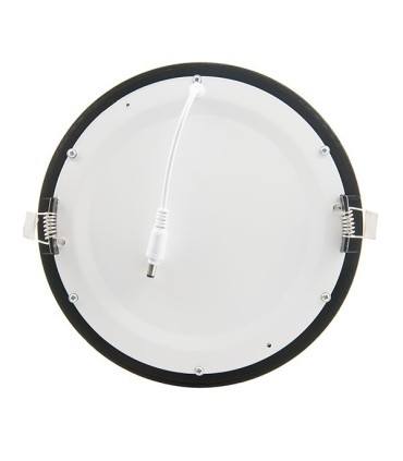 Placa de LEDs Circular Marco Negro 225mm 18W 1380Lm 30.000H