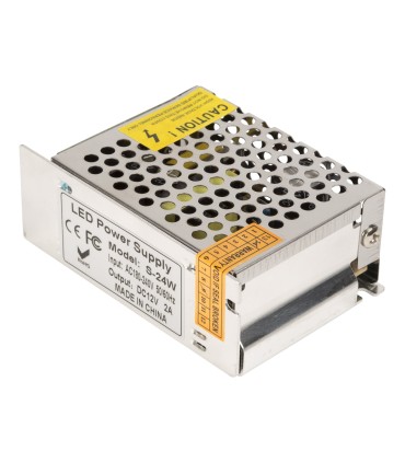 Transformador para Tiras de LEDs 12VDC 24W/2A IP25 Interior
