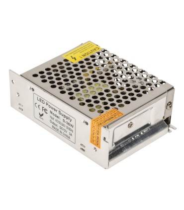 Transformador para Tiras de LEDs 12VDC 36W/3A IP25 Interior