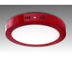 Plafón de Techo de LEDs Circular de Superficie Ø215mm 18W 1450Lm 30.000H Color Rojo